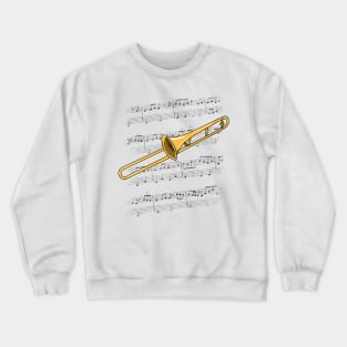 Trombone Player Trombonist Brass Musician (Colour) Crewneck Sweatshirt